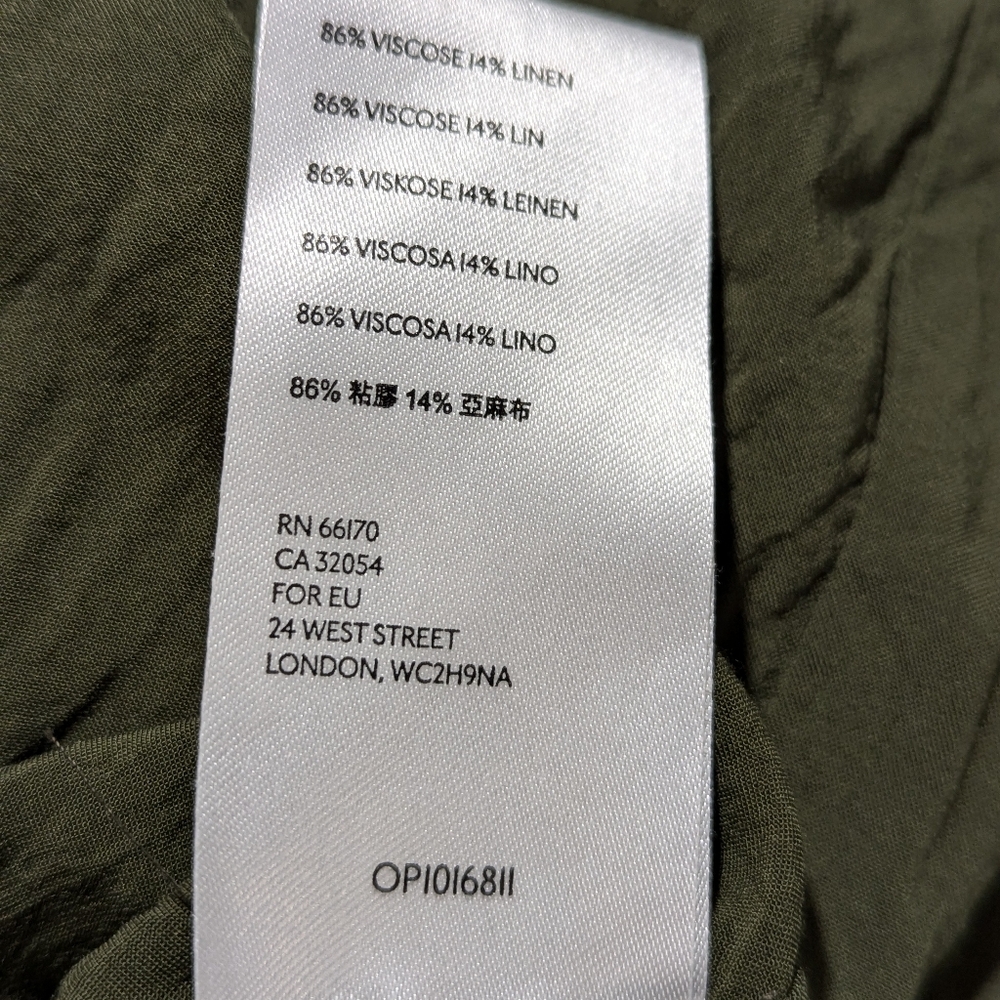 Anthropologie Olive Green Linen Blend Dress Size 2X - Picture 10 of 12